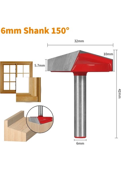 6X32X90 Yusun 3D V Tipi Planya Kesici Bit Yönlendirici Bit Cnc Katı Karbür Kesiciler Ağaç Işleme Freze Kesicisi Ahşap Bit Yüz Mill (Yurt Dışından)