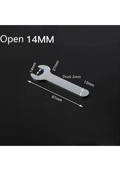 14MM Açık 1 Adet Süper Ince Tek Kafa Açık Uçlu Anahtar Seti 6-24MM Nozullar Tek Kafa Yüksek Karbonlu Çelik Tabaka Manuel Anahtar Onarım Aracı (Yurt Dışından)