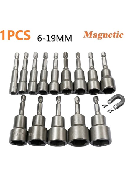 8mm Darbe Soket Manyetik Somun Tornavida Güç Somun Sürücü Matkap Ucu Seti 1/4 "hex Soket Adaptörü Cıvata Sürücüleri Tamir Aracı Kiti (Yurt Dışından)