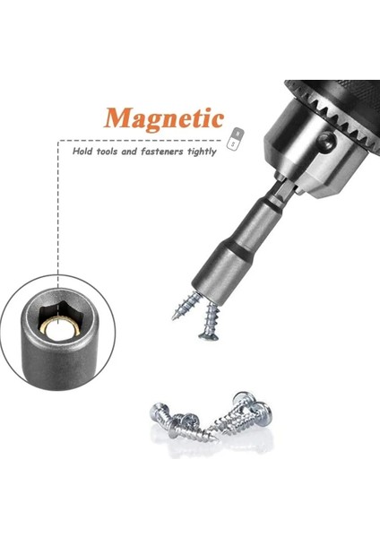 8mm Darbe Soket Manyetik Somun Tornavida Güç Somun Sürücü Matkap Ucu Seti 1/4 "hex Soket Adaptörü Cıvata Sürücüleri Tamir Aracı Kiti (Yurt Dışından)
