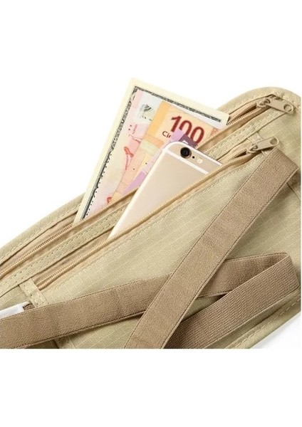 Gri Yepyeni 1 Paket Görünmez Seyahat Fanny Paketleri Pasaport Cüzdanı Bel Paketleri Gizli Güvenlik Cüzdanları Erkek Günlük Çantalar (Yurt Dışından) indirimleri