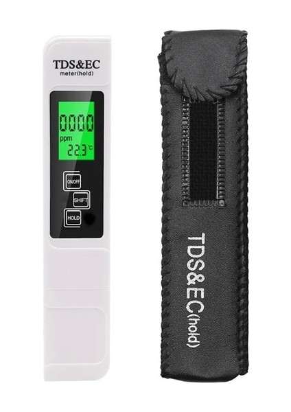 Arka Işık Beyaz 1/2 Adet Dijital Su Kalitesi Test Cihazı Tds Ec Metre Aralığı 0-9990 3'ü 1 Arada Su Saflığı Sıcaklık Ölçer Temp Ppm Test Cihazı Kalem Ev Için (Yurt Dışından)