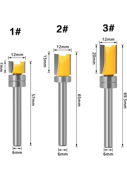 08 1 Adet 6 mm Shank Freze Kesici Ahşap Oyma Şablon Trim Menteşe Zıvana Freze Ucu Düz End Mill Giyotin Temizleme Yıkama Aracı (Yurt Dışından) modelleri