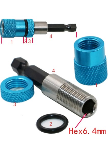 Çubuk Mavi 1/4 "hex Shank Manyetik Alçıpan Vida Ucu Tutucu Elektrikli Matkap Vida Hızlı Bırakma Manyetik Bit Tornavida Bit Tutucu Tutucu (Yurt Dışından)