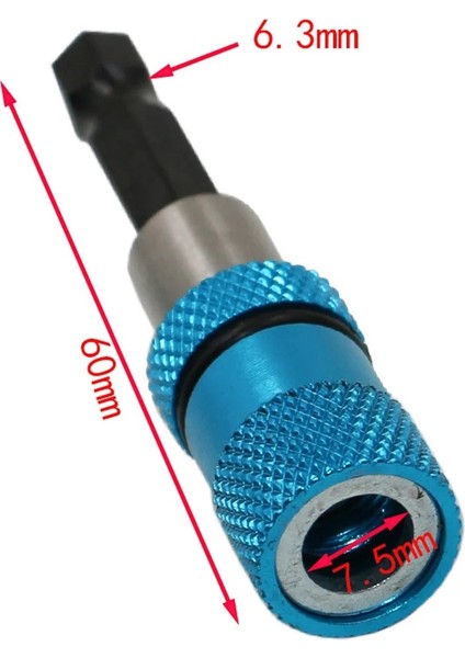 Çubuk Mavi 1/4 "hex Shank Manyetik Alçıpan Vida Ucu Tutucu Elektrikli Matkap Vida Hızlı Bırakma Manyetik Bit Tornavida Bit Tutucu Tutucu (Yurt Dışından)