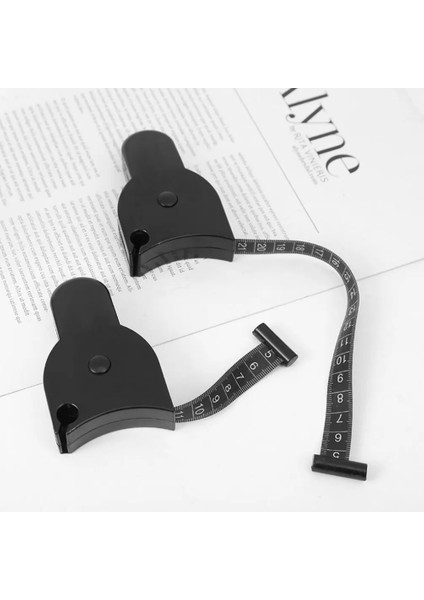 Siyah Vücut Mezura Otomatik Teleskopik Metrik Bant Ölçüm Filmi Terzi Bant Cetvel Dikiş Aracı Bel Göğüs Bacaklar Ölçme (Yurt Dışından) fırsatları