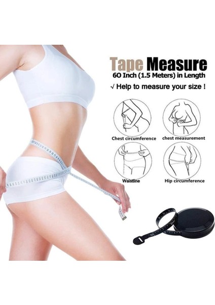 Bkw 150CM Mini Bant Metre Bant Terzi Cetvel Anahtarlık Ölçüm Bandı Giyim Boyutu Otomatik Geri Çekilebilir Yumuşak Cetvel Ölçüm Gadget'ı (Yurt Dışından)