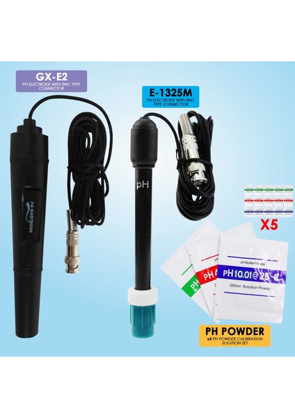 Ph Tozu - 5 Set Ph Elektrot Probu Bnc Konektörü, Ph Ölçer Monitör Kontrol Cihazı Için 300CM Kablo (Yurt Dışından) fiyatları