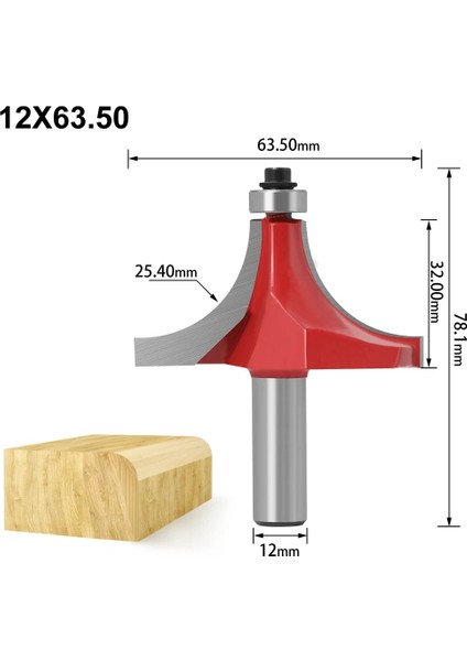 12X25.2XR8 12MM Saplı Köşe Yuvarlak Yönlendirici Bit ile Rulman Freze Kesici Ahşap Ahşap Tungsten Karbür Için (Yurt Dışından) modelleri