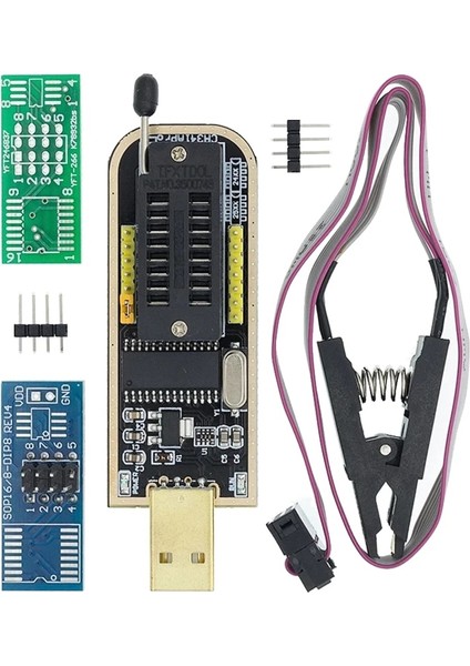 1 Takım I21 CH341A 24 25 Serisi Eeprom Flash Bıos USB Programcı Modülü + Soıc8 Sop8 Test Klipsi Eeprom 93CXX / 25CXX / 24CXX Dıy Kıtı (Yurt Dışından) fiyatları