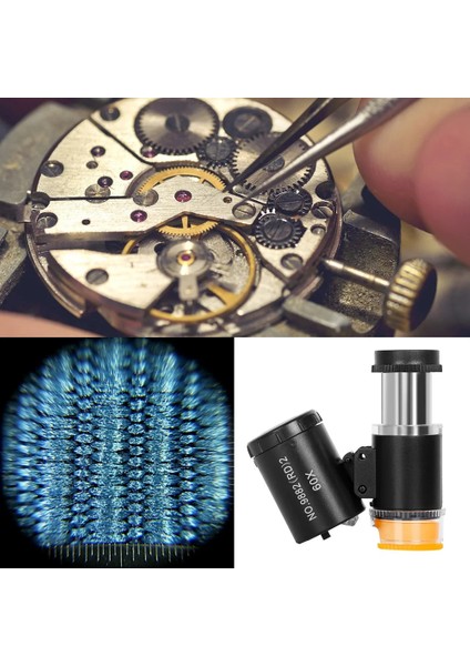 Gri 60X Taşınabilir Büyüteç LED Işık Uv Lamba Takı Mücevher Sikke Damga Kaya Izle Antika Algılama Test Cihazı Mikroskop (Yurt Dışından) fiyatları