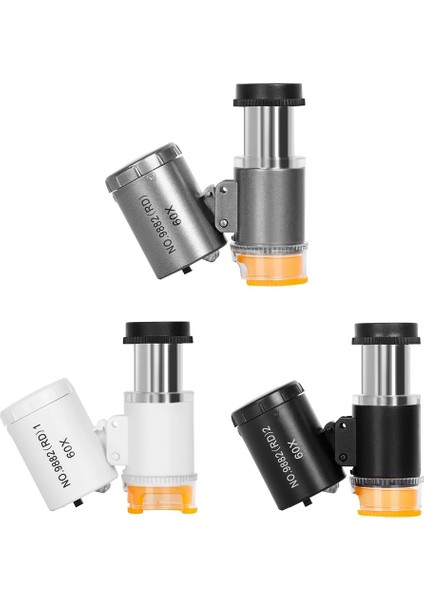 Gri 60X Taşınabilir Büyüteç LED Işık Uv Lamba Takı Mücevher Sikke Damga Kaya Izle Antika Algılama Test Cihazı Mikroskop (Yurt Dışından) modelleri