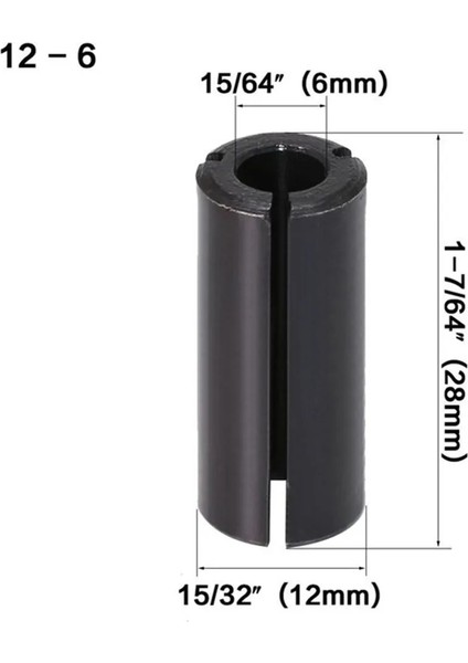 12MM Ila 8mm Yönlendirici Bit Adaptörü Pens 6 6.35 8 10 12 12.7mm Cnc Freze Kesicisi Hassas Chuck End Mill Adaptörü Takım Tezgahı Tutucu (Yurt Dışından)