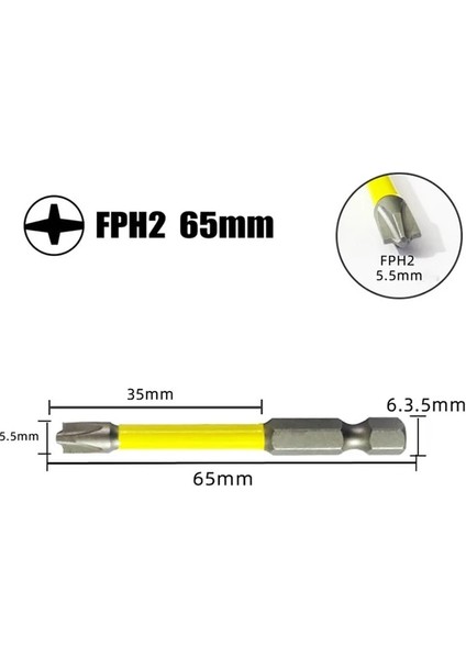 1 Adet 65MM 6 Adet 65MM 110MM 150MM Manyetik Özel Oluklu Çapraz Tornavida Bit Toplu Kafa Somun Sürücüleri Fph2 Soket Anahtarı Elektrikli El Aletleri (Yurt Dışından)