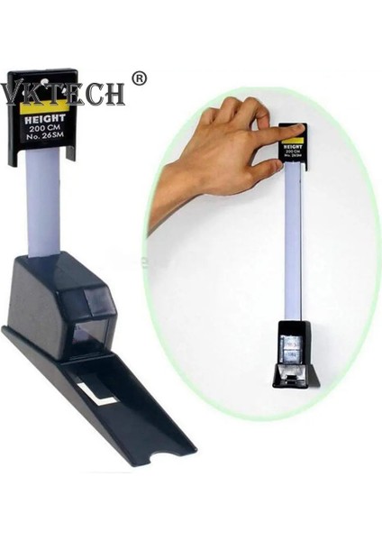 Siyah 2 M Vücut Büyüme Boy Altimetre Duvara Monte Geri Çekilebilir Mezura Ev Hastane Okul Için Taşınabilir Yükseklik Ölçme Ölçer (Yurt Dışından) indirimleri