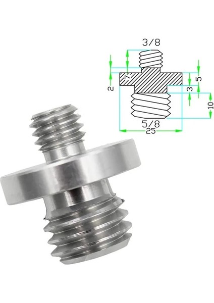 3-8-Inç-Vida Qase 5/8 1/4 3/8 1/8 Inç M8 M10 Adaptör Bağlantı Vidası Prizma Gps Merkezleme Kutup Çubuk Sızdırmazlık Kapağı Haritalama Kaşık Net 1 Adet (Yurt Dışından)