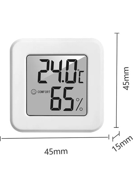 Whitea Mini Iç Mekan Termometresi LCD Dijital Sıcaklık Odası Higrometre Ölçer Sensörü Nem Ölçer Iç Mekan Termometresi Sıcaklık (Yurt Dışından)