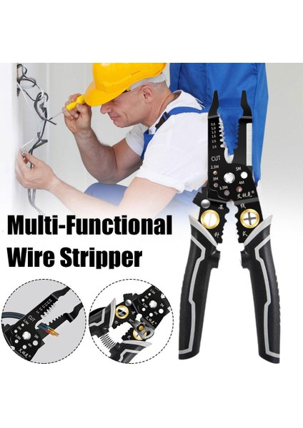 Bir Tel Stripper Çok Fonksiyonlu Kesici Kablo Pensesi Elektrikçi Sıkma Sarma Pensesi Donanım Tamir El Aleti (Yurt Dışından) fiyatları