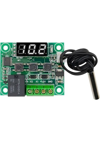 Beyaz 12 V W1209 LED Dijital Termostat Sıcaklık Kontrol Cihazı Regülatörü Dc 12 Beyaz LED Kuluçka Ev Kapalı Termoregülatör (Yurt Dışından)