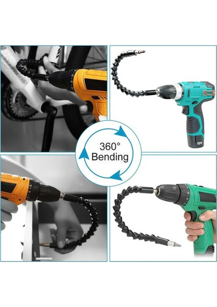 A1 Evrensel Esnek 1/4 ''hex Matkap Ucu Uzatma Seti Soket Adaptörü Dönüştürücü Kavrama Tornavida Sağ Açı Matkap Eki Kiti (Yurt Dışından)