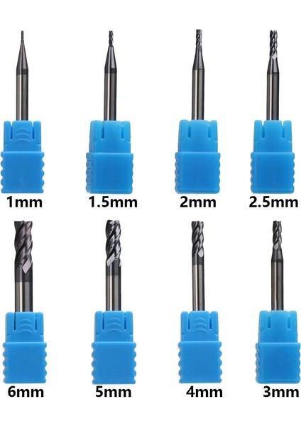 4 1 Adet Parmak Freze Kesme 4 Flüt Değirmen 1/1.5/2/2.5/3/4/5/6mm Alaşımlı Karbür Tungsten Çelik Freze Kesicisi Uç Değirmen Metal Kesici (Yurt Dışından)
