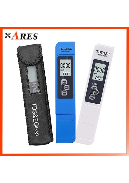 Beyaz Hiçbir Arka Işık Su Kalitesi Test Kalemi LCD Profesyonel 3'ü 1 Arada Ph Test Cihazı Tds Ec Sıcaklık Ölçer Ev Içme Suyu Saflık Test Kalemi (Yurt Dışından)