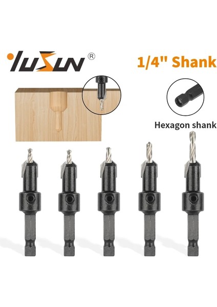 5 Adet 3.3mm Yusun 6.35 mm Altıgen Shank Havşa Ucu Yönlendirici Bit Ağaç Işleme Freze Kesicisi Ahşap Bit Yüz Değirmeni Karbür Kesici Aletler (Yurt Dışından) fiyatları