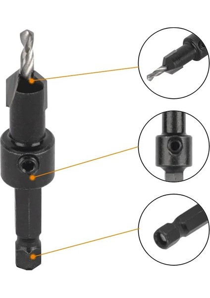 5 Adet 3.3mm Yusun 6.35 mm Altıgen Shank Havşa Ucu Yönlendirici Bit Ağaç Işleme Freze Kesicisi Ahşap Bit Yüz Değirmeni Karbür Kesici Aletler (Yurt Dışından) indirimleri
