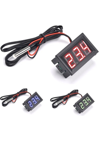 Yeşil 12V Dijital Sıcaklık Sensörü Ölçer Termometre Higrometre Ölçer Dijital Sıcaklık Kontrolü 24V Ntc 3950 10K1% Sensör ile (Yurt Dışından) fiyatları