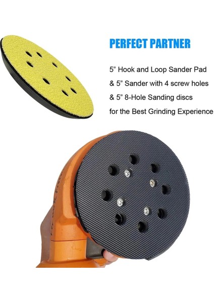 5 Inç Cırt Cırtlı Zımpara Destek Pedi 125MM Ryobi R 90,r 41,r 80,P411 Pu Yörünge Zımpara Destek Pedi Araçları Parçaları (Yurt Dışından)