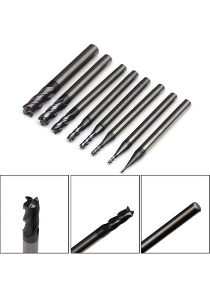 4 1 Adet Parmak Freze Kesme 4 Flüt Değirmen 1/1.5/2/2.5/3/4/5/6mm Alaşımlı Karbür Tungsten Çelik Freze Kesicisi Uç Değirmen Metal Kesici (Yurt Dışından)