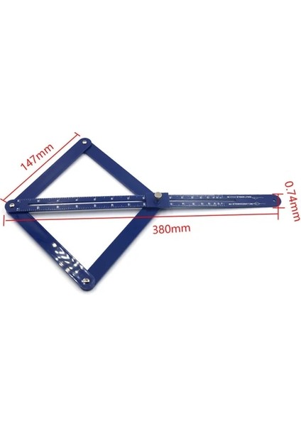 Kısa Iletki Ağaç Işleme Modeli Kiremit Ahşap Cetvel Dıy Çok Açılı Köşe Açı Bulucu Derinlik Ölçümü Kare Cetvel Ağaç Işleme Aleti (Yurt Dışından)