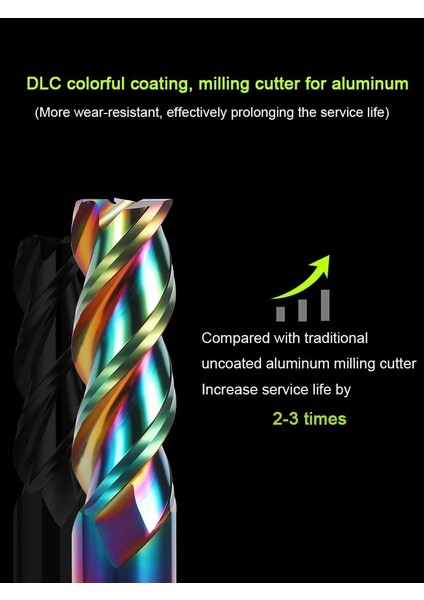 1 Adet 3X9XD3X50L Renkli End Mill Alüminyum HRC55 3f Freze Kesicisi Akrilik Ahşap Bakır Plastik Kesme Aleti Cnc Işleme Freze Araçları Endmils (Yurt Dışından) modelleri