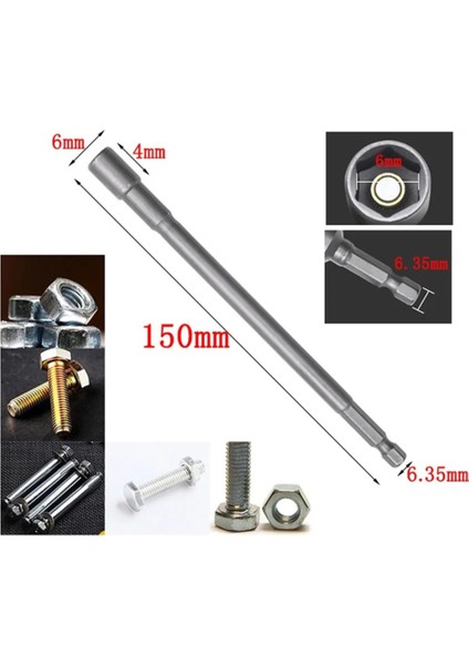 17MM 150MM 6MM-19MM Krom Vanadyum Çelik Lokma Anahtar Hex Manyetik Somun Anahtarı Kol Aracı Motosiklet Bisiklet Araba Makineleri (Yurt Dışından)