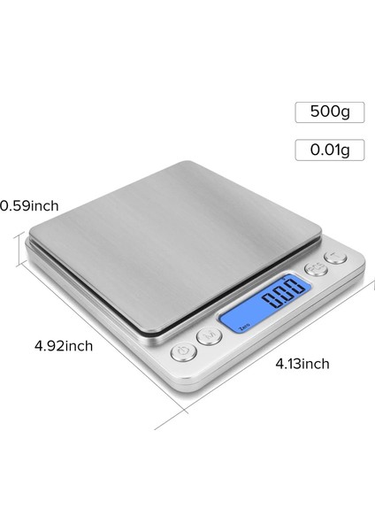 500G 0.01G Gram Ölçeği Dijital Mutfak Terazisi Mini Cep Pro Boyutu 500G x 0.01G Paslanmaz Çelik Platform Pişirme Pişirme Takı Ağırlığı (Yurt Dışından) fiyatları