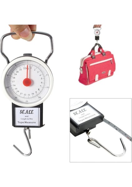 22 kg Taşınabilir Asılı Abs Plastik Ölçekli Balıkçılık Kanca Bahsedilen Tartı Mutfak Mezura Kanca Ölçekli Bagaj Tartı Terazileri (Yurt Dışından)