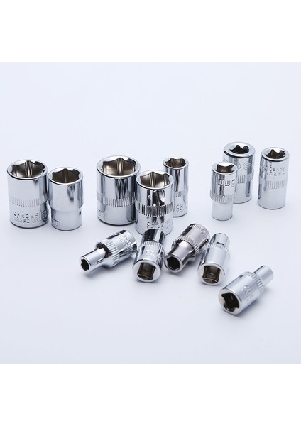 8mm Tek Parça 1/4" 4 4.5 5 5.5 6 7 8 9 10 11 12 13 14MM Lokma Anahtar Seti Altıgen Metrik 6 Nokta Soket Başlı Bit Kovan Kiti 25MM Uzunluk (Yurt Dışından)