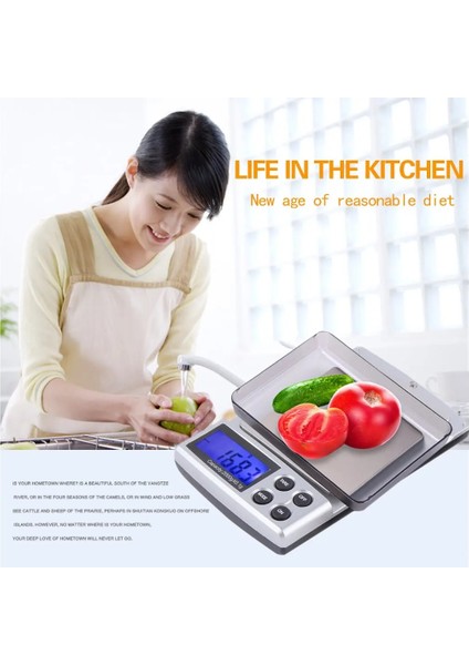 2kg / 0.1g Cep Dijital Terazi Altın Bijoux Ayar Takı Için Mini Hassas Gram Elektronik Terazi LCD Arkadan Aydınlatmalı (Yurt Dışından)