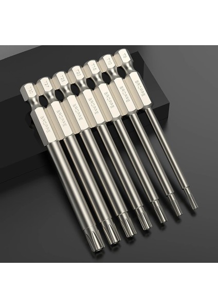 50MM - T10 1 Adet 1/4 "altıgen Uçları Sürücü Kurcalamaya Dayanıklı Güvenlik Matkap Manyetik Bit Torx Kafa Tornavida Uçları 50/150MM T10 T15 T20 T25 T27 T30 T40 (Yurt Dışından) fırsatları