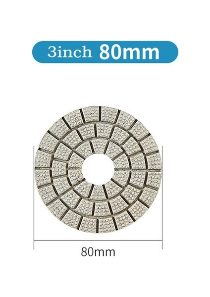 Beyaz 1 Adet 3 Inç 80MM Islak Elmas Parlatma Pedleri Esnek Taşlama Diskleri Elmas Buff Pedleri Granit Mermer Beton Taş Taşlama (Yurt Dışından)