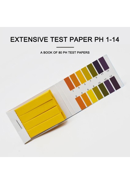 1 Kutu Yüksek Doğruluk Aralığı 1-14 Ph Test Kağıdı Sıvı Su Asitliği Alkalinite Ph Test Şeridi Turnusol Kağıdı (Yurt Dışından)