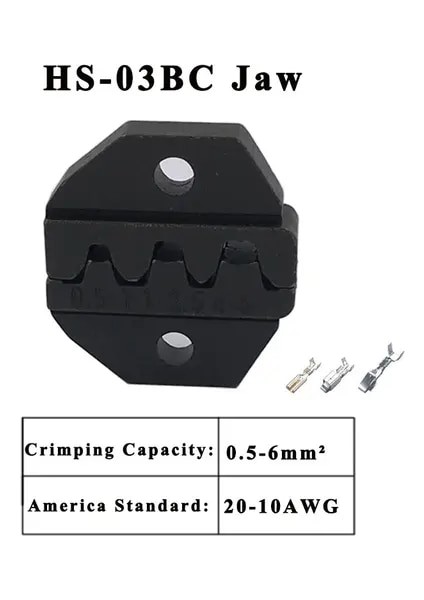 HS-03BC 230 mm Pense Için Sıkma Pensesi Çenesi, Fiş Yayı ve Sıkma Başlığı Terminalleri HS-02H HS-05H HS-03BC HS-10WF Yüksek Sertlikte Çene Aleti (Yurt Dışından)