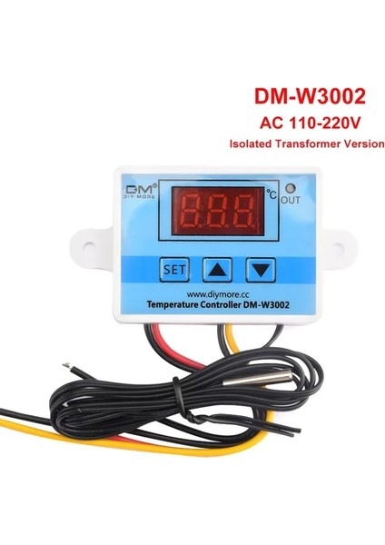 Ac 110-220V Izole XH-W3002 W3002 Ac 110V-220V Dc 24V Dc 12V LED Dijital Termoregülatör Termostat Sıcaklık Kontrol Cihazı Kontrol Anahtarı Ölçer (Yurt Dışından)