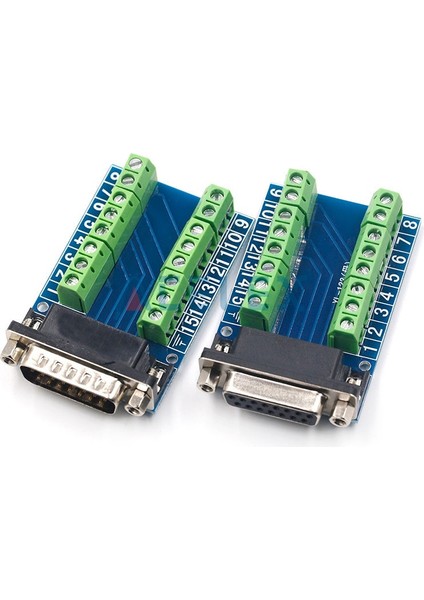 Erkek DB15 DP15 D-Sub VGA 15PIN Dişi Erkek Adaptör Jakı Terminali Pcb Kartı Çift Sıralı 15 P Konektörü RS232 Seri Port Soket Fişi (Yurt Dışından)