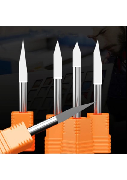 3.175MM x 0.2 30 Derece 1 Adet Gravür Tungsten Karbür V Yönlendirici Cnc Düz Tabanlı Oyma Gravür Uçları 3.175MM 0.1/0.2/0.3/0.4/0.5mm Alu Metal Carve (Yurt Dışından)