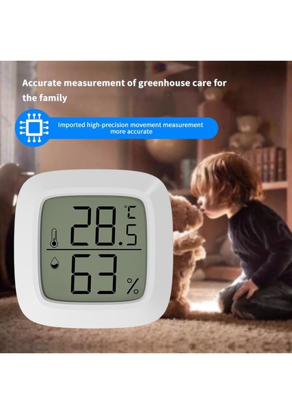 Beyaz Manyetik Mini LCD Dijital Oda Termometresi Sıcaklık Sensörü Nem Ölçer Kapalı Higrometre Ölçer Hava Istasyonu (Yurt Dışından) modelleri