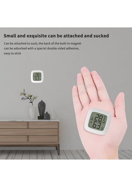 Beyaz Manyetik Mini LCD Dijital Oda Termometresi Sıcaklık Sensörü Nem Ölçer Kapalı Higrometre Ölçer Hava Istasyonu (Yurt Dışından) fırsatları