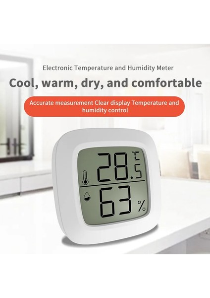 Beyaz Manyetik Mini LCD Dijital Oda Termometresi Sıcaklık Sensörü Nem Ölçer Kapalı Higrometre Ölçer Hava Istasyonu (Yurt Dışından) indirimleri
