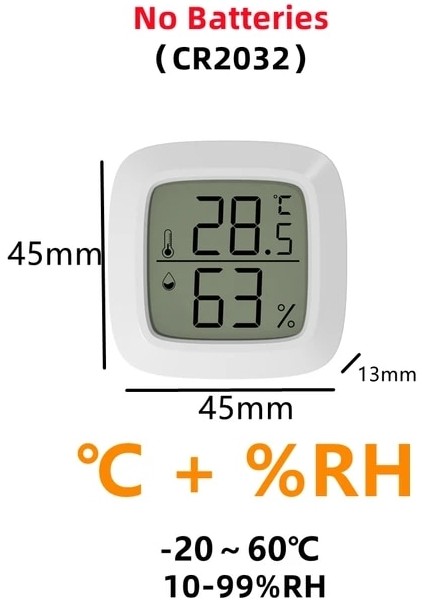D Tipi Mini Iç Mekan Termometresi LCD Dijital Sıcaklık Odası Higrometre Ölçer Sensörü Nem Ölçer Iç Mekan Termometresi Sıcaklık (Yurt Dışından)