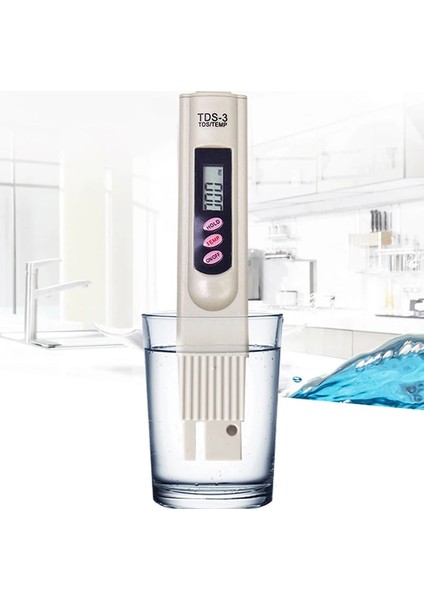 Beyaz 1 Adet Taşınabilir LCD Dijital Tds Su Kalitesi Test Cihazı Ev Su Test Kalemi Filtre Ölçer Ölçüm Araçları Akvaryum Havuzu Için (Yurt Dışından)